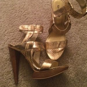 Gold Bebe heels