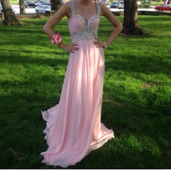 Beautiful pink prom dress