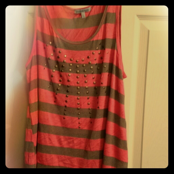 Coral & olive green hi-lo tank