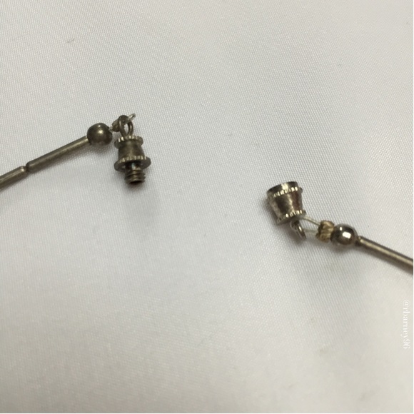 Double Heart Charm Blue/Pink Vintage 90s Necklace - Picture 3 of 3