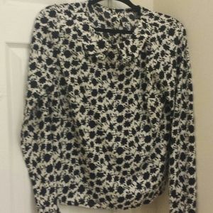 New Forever21 Black/White Long Sleeve Shirt