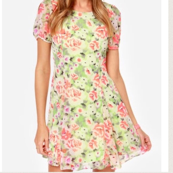 Lulu's Floral Print Dress