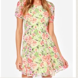 Lulu's Floral Print Dress