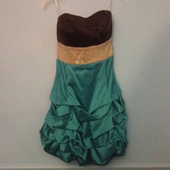 black silver and turqoise dress