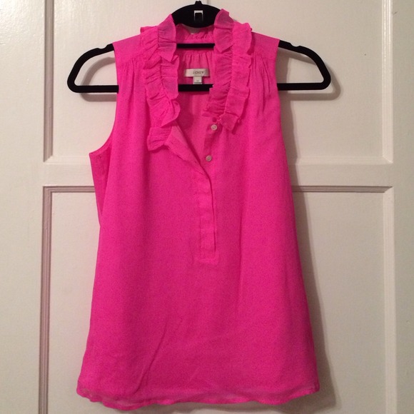 Sleeveless silk chiffon top