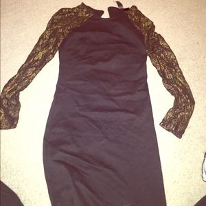 Black & gold dress