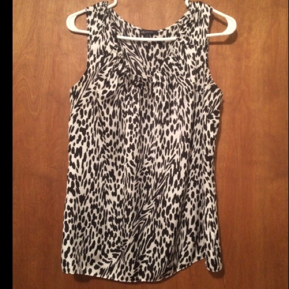 Anne Klein Silk Animal Print Top