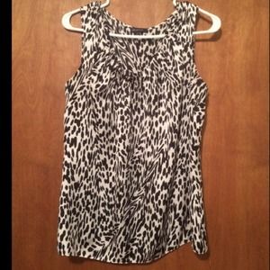 Anne Klein Silk Animal Print Top