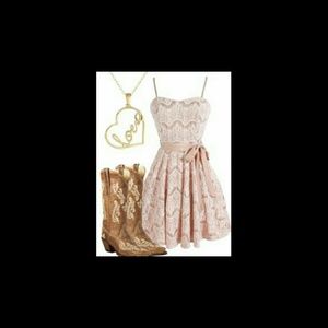 Boots,necklace and dreas