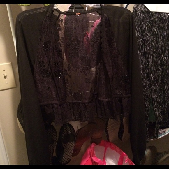 Free people lace cardigan medium