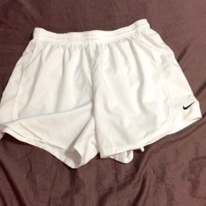 White Nike Dri-Fit shorts