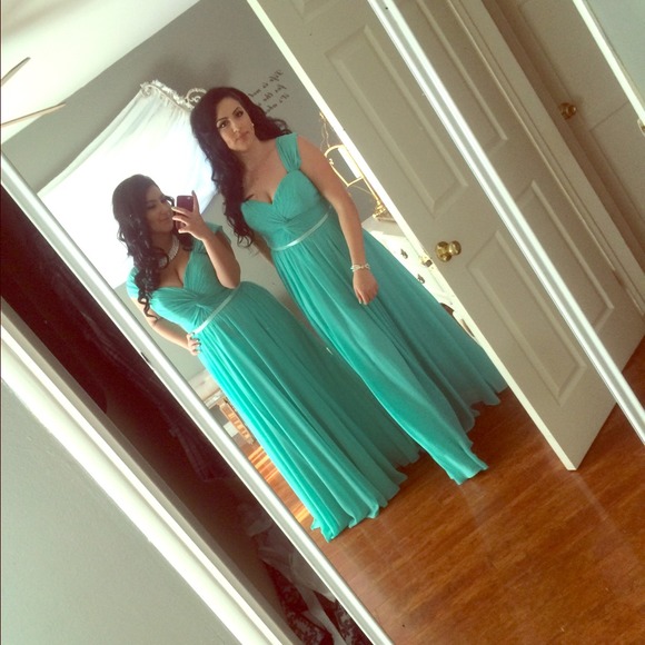 Long beautiful dress.