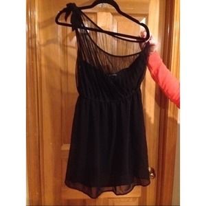 Black one shoulder dress