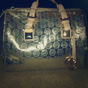 Gold Michael kors doctor bag