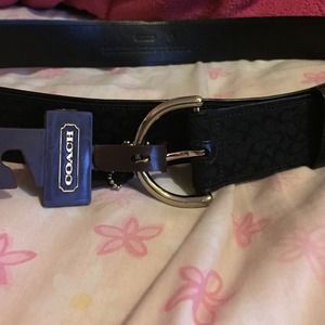 Black Coach belt large