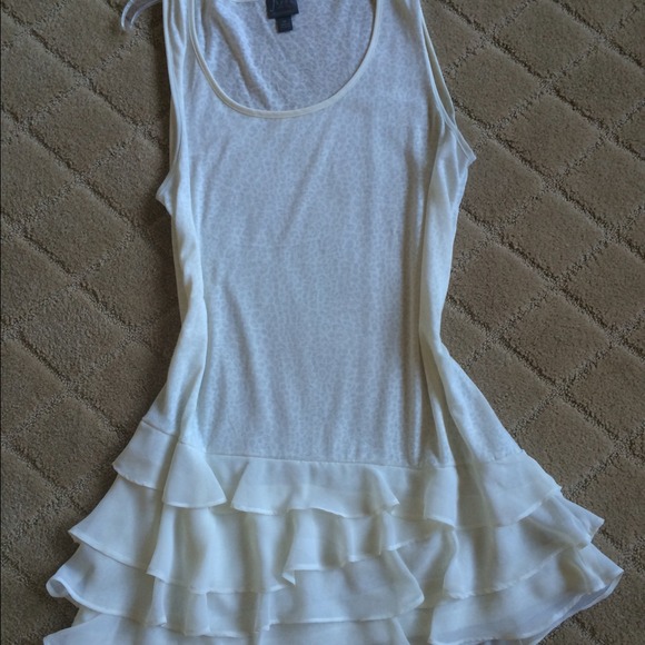 Macy's ruffled bottom tank