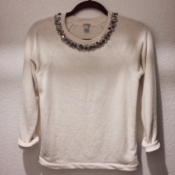J. Crew jeweled collar sweater