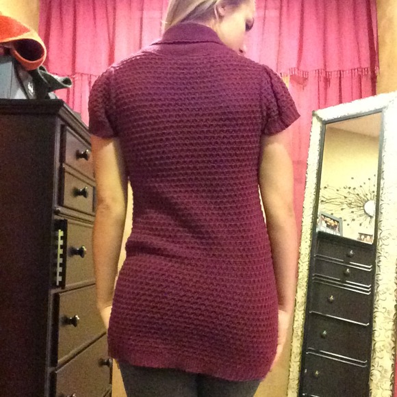 Maroon Sweater Dress - Picture 3 of 3