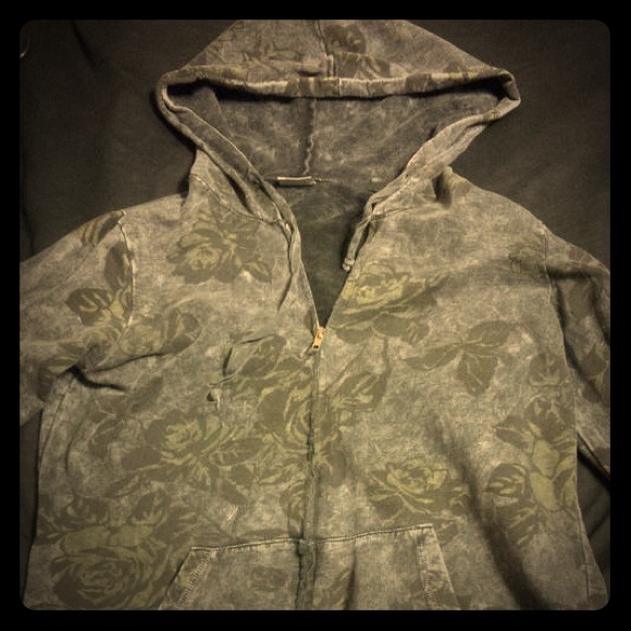 DayTRIP zip-up hoodie with floral print XL