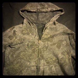 DayTRIP zip-up hoodie with floral print XL