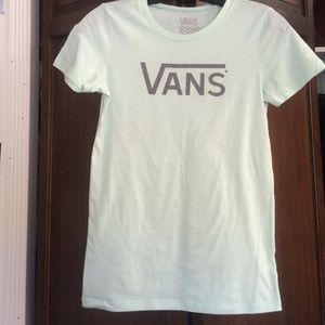 Mint green small vans shirt