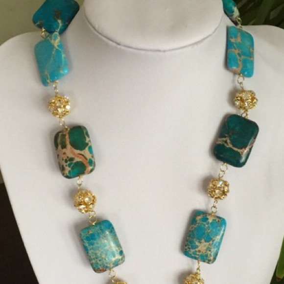 🎉HP🎉NWOT 20" 25mm Imperial Jasper Necklace - Picture 2 of 4