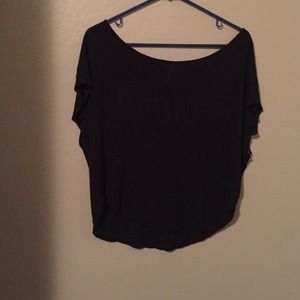 Black shirt with holes in the back