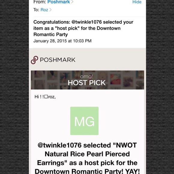 🎉HP🎉NWOT Natural Rice Pearl Pierced Earrings - Picture 4 of 4