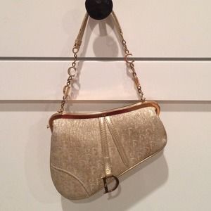 🚫SOLD🚫Christian Dior Gold Mini Saddle Bag