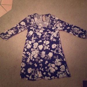 Express black & white tunic top mini dress s