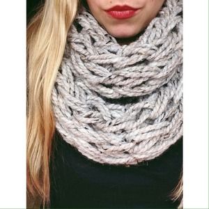 Homemade chunky infinity scarf