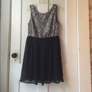 Silver Sequined Formal Dress