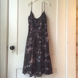 Brown Floral Dress