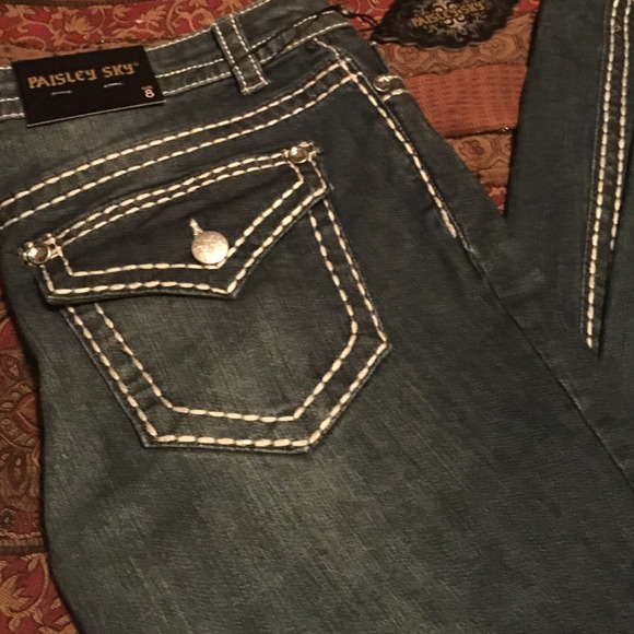 paisley sky jeans new