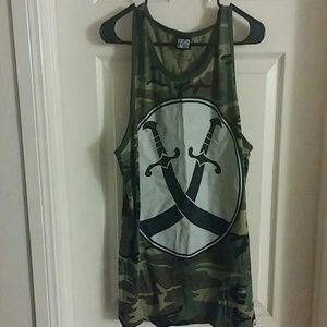Mens camo tank