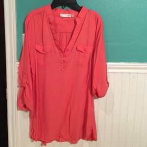 Coral blouse