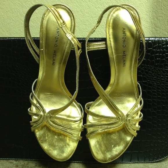Antonio Melani Golden Sandals