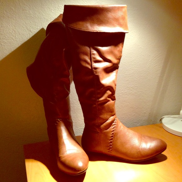 Brown Leather boots. Size 9