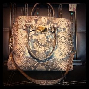 Michael Kors Snakeskin Tote (rarely used)