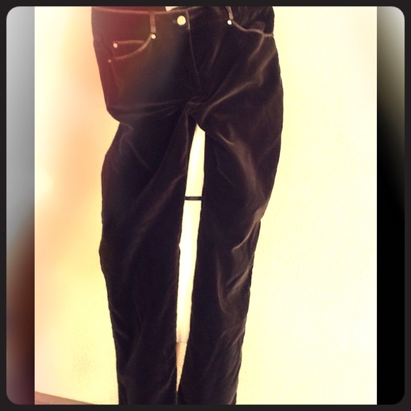 VALENTINO brown velvet jeans worn once size 8
