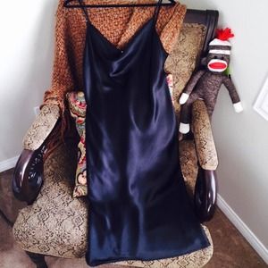 black slip Dress