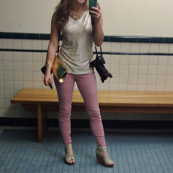 dusty rose skinny jeans