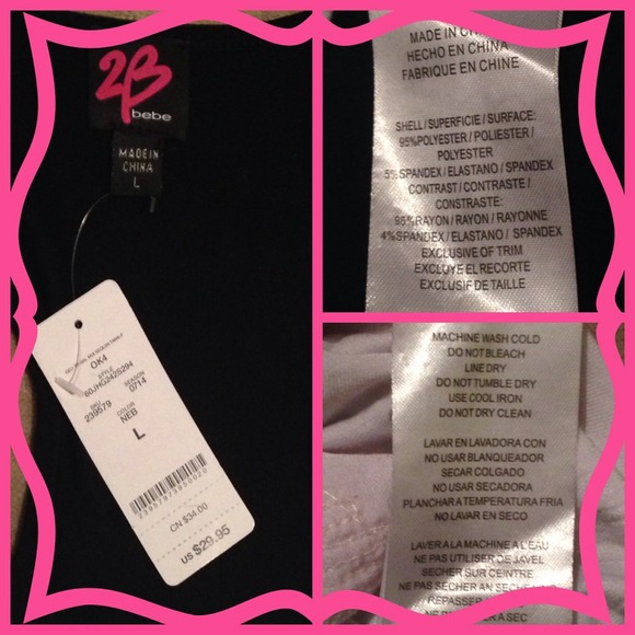 🆕 2B Bebe Tank w/Lots of Bling! Hot! NWT! Large - Picture 4 of 4