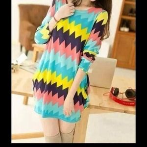 PULL OVER COLORED ZIGZAG