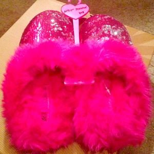 Pink Sparkle Betsy Johnson Slippers💞