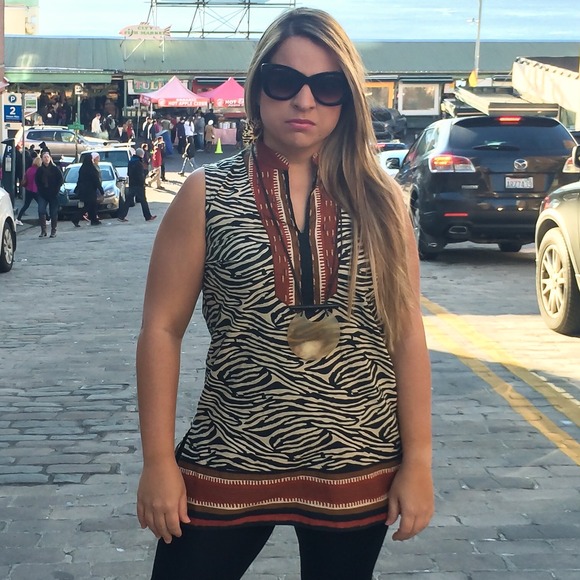 Charter Club Animal Print Top