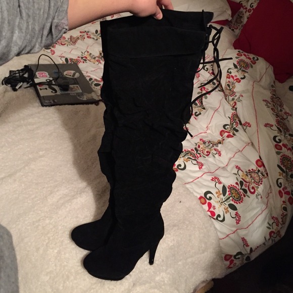 Black over the knee boots