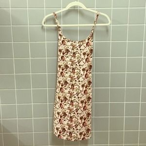 Floral open back shift dress