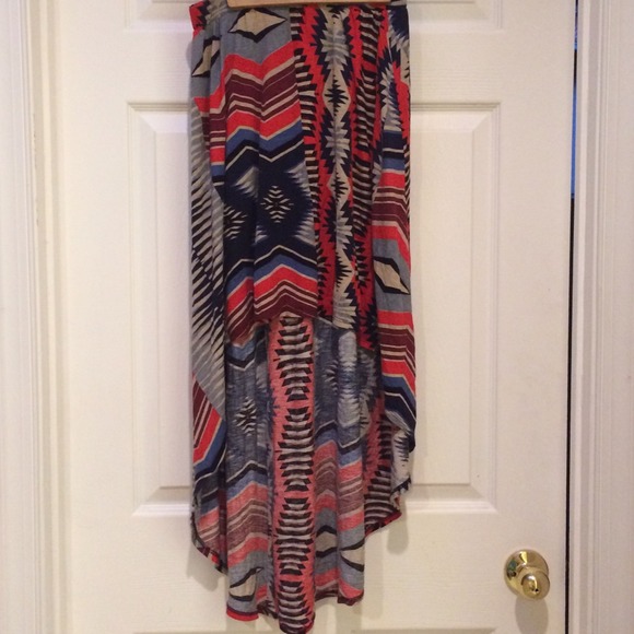 🚫SOLD🚫 Printed Hi-Low Maxi Skirt