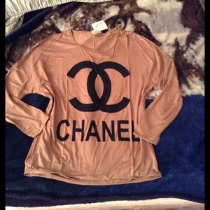 CHANEL LONG SLEEVE NUDE BROWN